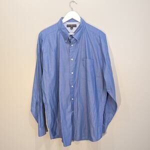 Tommy Hilfiger Mens Button Up Dress Shirt Classic Traditional Business - Size XL